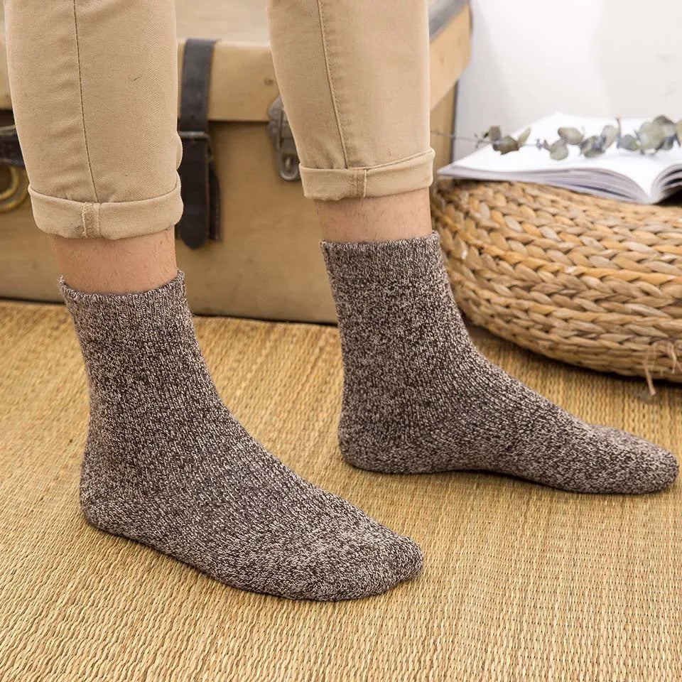 5 Paare Herren Merinowoll-Wintersocken | Extra Dicke Warme Harajuku Retro Schneesocken | Hochwertige Antifrost-Socken Kaufschwan®