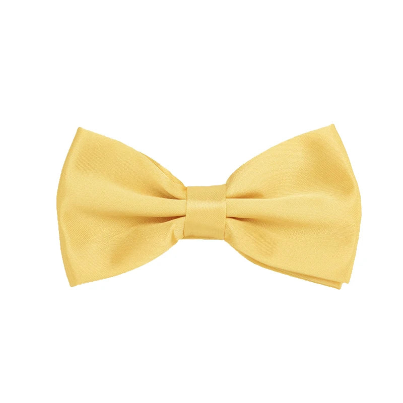 Herren Klassische Fliege – 43 Farben Polyester-Schmetterlingsfliege | Elegantes Accessoire für Anzug, Hochzeit & Party Kaufschwan® Vanillegelb