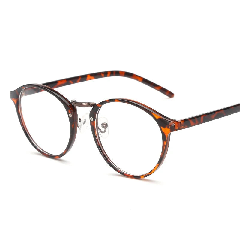 Plain glasses frame computer glasses spectacles round transparent Optical glasses women men eyeglasses frame for female male Kaufschwan® Schildpattbraun