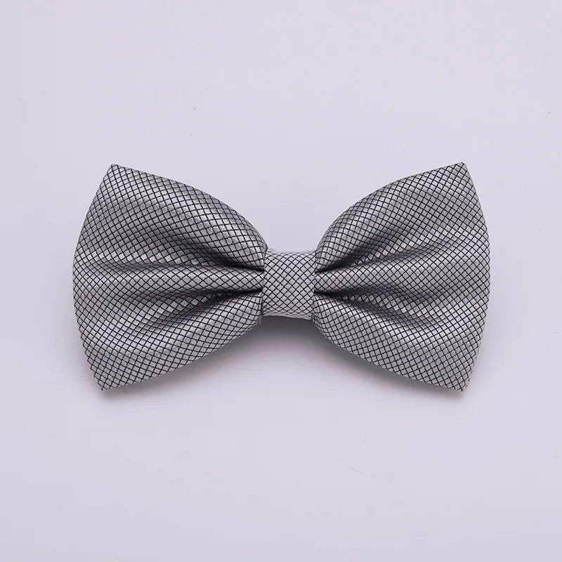 Verstellbare Fliege für Herren & Damen – Mehrfarbige Klassische Fliege | Elegantes Accessoire für Hochzeit, Party & Business Kaufschwan® Mittelgrau