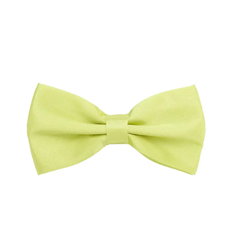 Herren Klassische Fliege – 43 Farben Polyester-Schmetterlingsfliege | Elegantes Accessoire für Anzug, Hochzeit & Party Kaufschwan® Hellgelb