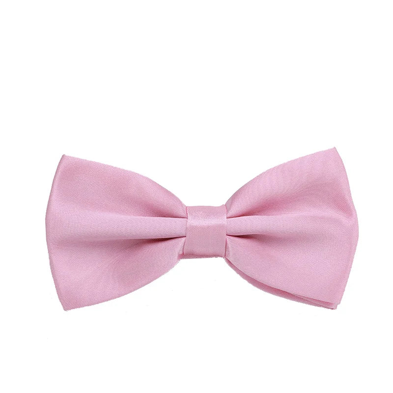 Herren Klassische Fliege – 43 Farben Polyester-Schmetterlingsfliege | Elegantes Accessoire für Anzug, Hochzeit & Party Kaufschwan® Zartrosa