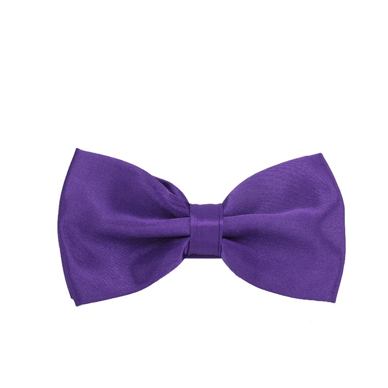 Herren Klassische Fliege – 43 Farben Polyester-Schmetterlingsfliege | Elegantes Accessoire für Anzug, Hochzeit & Party Kaufschwan® Dunkellila