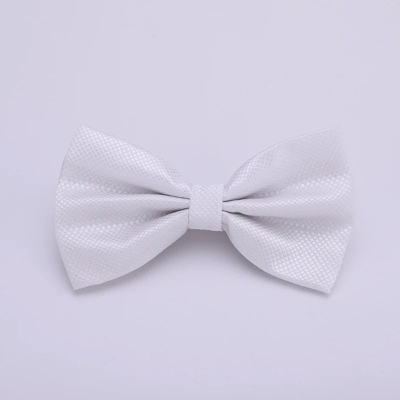 Verstellbare Fliege für Herren & Damen – Mehrfarbige Klassische Fliege | Elegantes Accessoire für Hochzeit, Party & Business Kaufschwan® Weiß