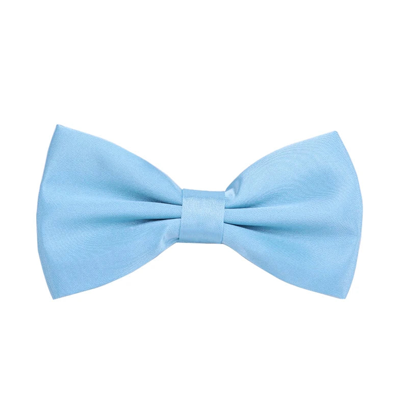 Herren Klassische Fliege – 43 Farben Polyester-Schmetterlingsfliege | Elegantes Accessoire für Anzug, Hochzeit & Party Kaufschwan® Hellblau