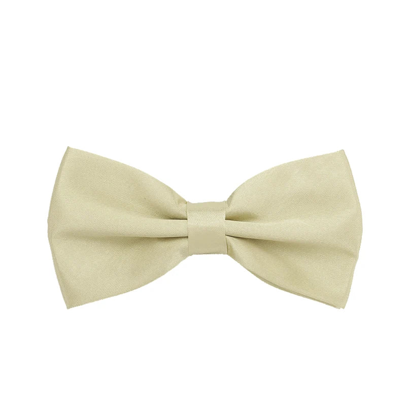 Herren Klassische Fliege – 43 Farben Polyester-Schmetterlingsfliege | Elegantes Accessoire für Anzug, Hochzeit & Party Kaufschwan® Cremeweiß