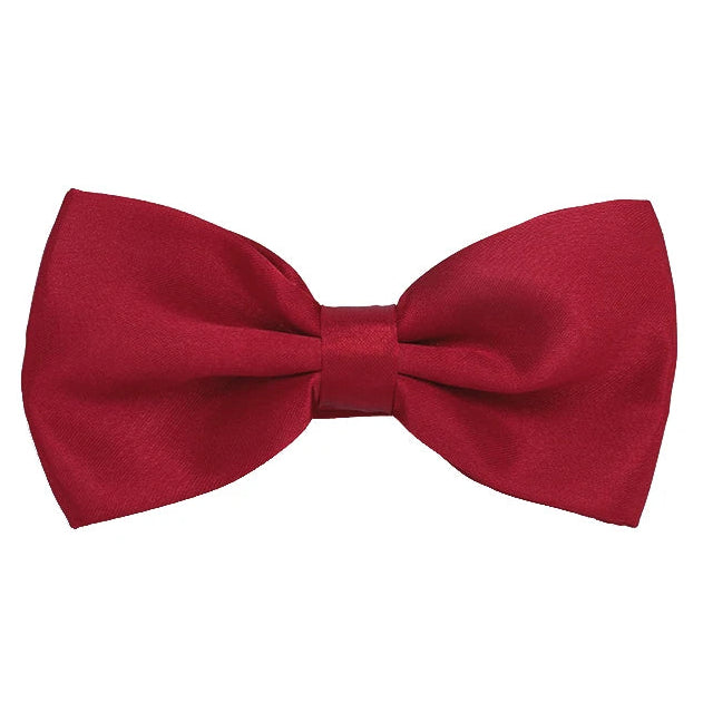 Herren Klassische Fliege – 43 Farben Polyester-Schmetterlingsfliege | Elegantes Accessoire für Anzug, Hochzeit & Party Kaufschwan® Dunkelrot