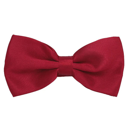 Herren Klassische Fliege – 43 Farben Polyester-Schmetterlingsfliege | Elegantes Accessoire für Anzug, Hochzeit & Party Kaufschwan® Dunkelrot