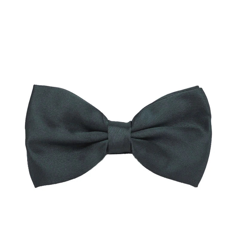 Herren Klassische Fliege – 43 Farben Polyester-Schmetterlingsfliege | Elegantes Accessoire für Anzug, Hochzeit & Party Kaufschwan® Dunkelgraublau