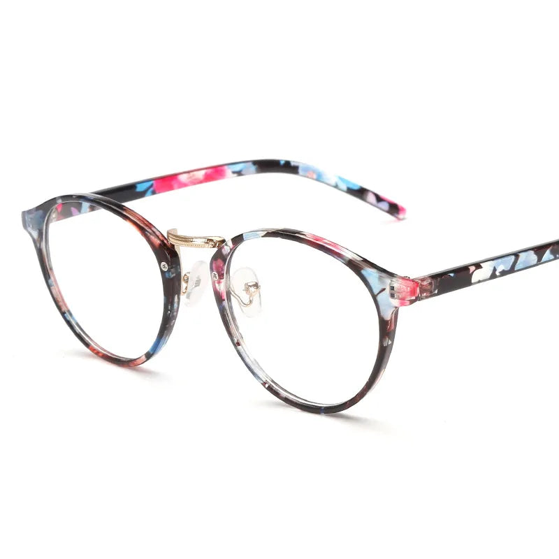 Plain glasses frame computer glasses spectacles round transparent Optical glasses women men eyeglasses frame for female male Kaufschwan® Mehrfarbig