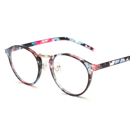 Plain glasses frame computer glasses spectacles round transparent Optical glasses women men eyeglasses frame for female male Kaufschwan® Mehrfarbig