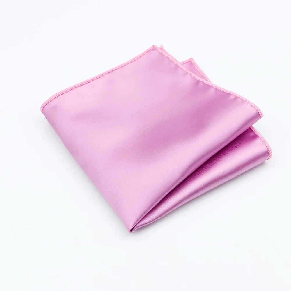 Herren Einstecktuch aus Seidensatin – Einfarbiges Vintage Design für Hochzeit, Party & Elegante Anzüge Kaufschwan® Rosa