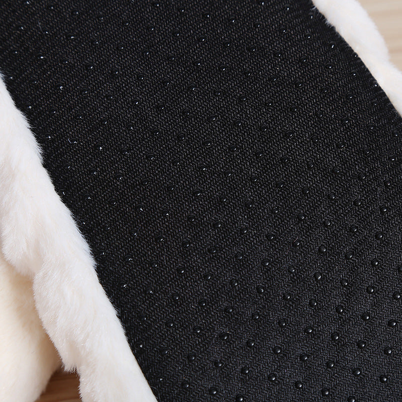 Flauschige Damen Winter-Hausschuhe | Kunstfell Plüsch Herz Design | Weiche Sohle, Warm & Niedlich für Zuhause Kaufschwan®