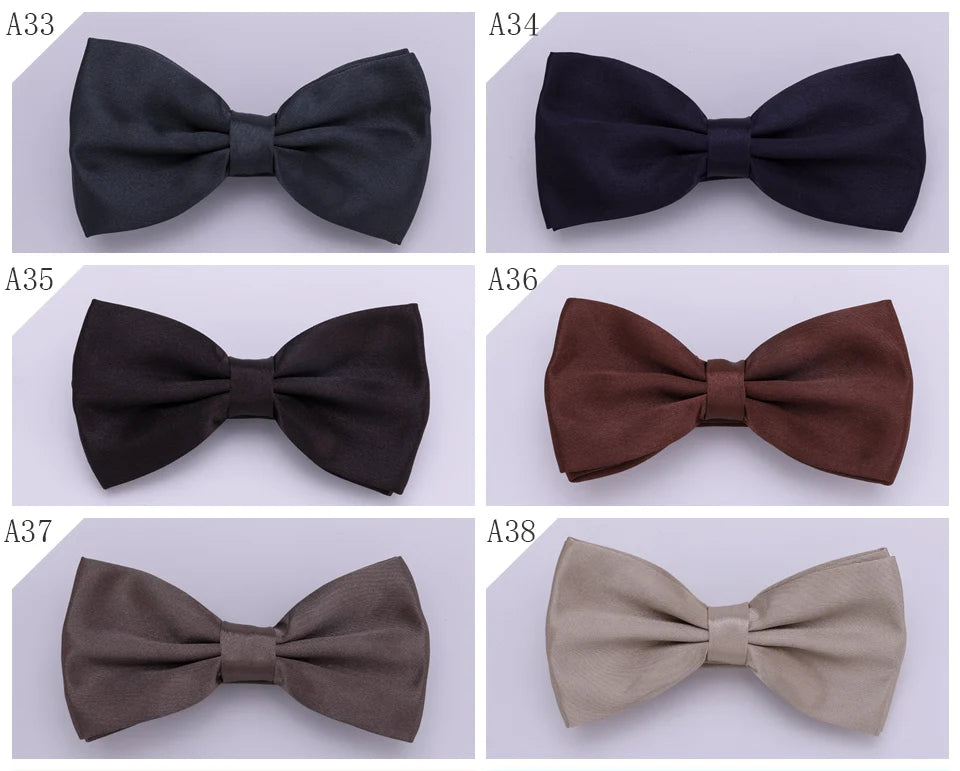Herren Klassische Fliege – 43 Farben Polyester-Schmetterlingsfliege | Elegantes Accessoire für Anzug, Hochzeit & Party Kaufschwan®