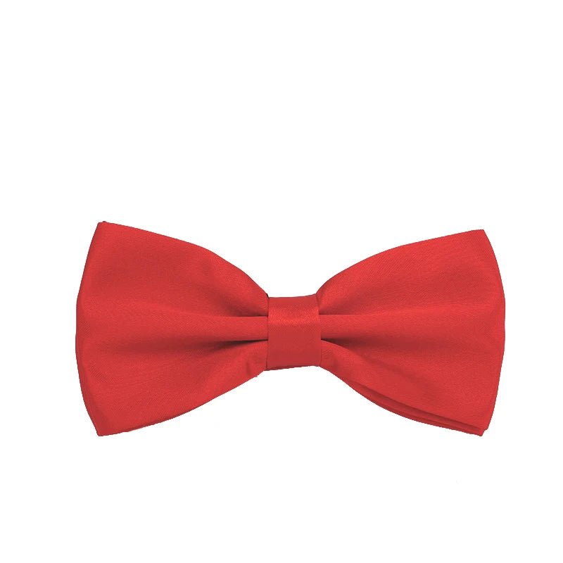 Herren Klassische Fliege – 43 Farben Polyester-Schmetterlingsfliege | Elegantes Accessoire für Anzug, Hochzeit & Party Kaufschwan® Leuchtend Rot