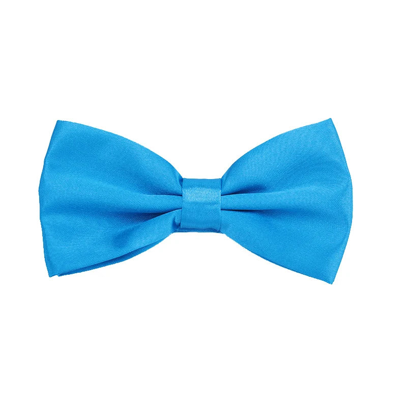 Herren Klassische Fliege – 43 Farben Polyester-Schmetterlingsfliege | Elegantes Accessoire für Anzug, Hochzeit & Party Kaufschwan® Himmelblau