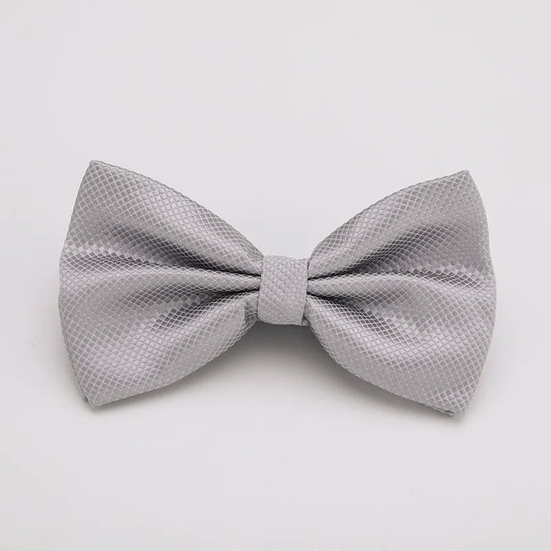 Verstellbare Fliege für Herren & Damen – Mehrfarbige Klassische Fliege | Elegantes Accessoire für Hochzeit, Party & Business Kaufschwan® Hellgrau