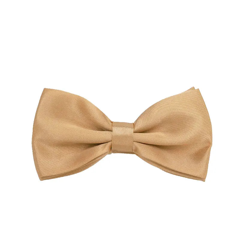 Herren Klassische Fliege – 43 Farben Polyester-Schmetterlingsfliege | Elegantes Accessoire für Anzug, Hochzeit & Party Kaufschwan® Champagnerbeige