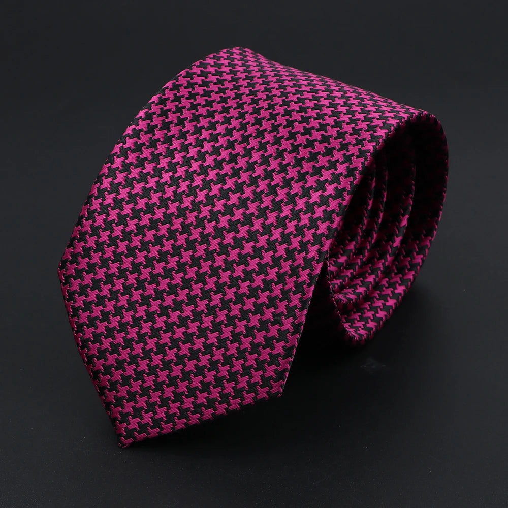 Herren Jacquard-Krawatte mit Punkten & Streifen – Klassische Polyester-Krawatte | Weiche Cravate in Blau, Schwarz, Rot & Rosa für Business & Alltag Kaufschwan® Violett