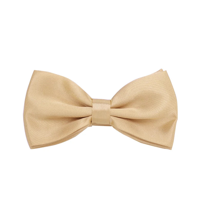 Herren Klassische Fliege – 43 Farben Polyester-Schmetterlingsfliege | Elegantes Accessoire für Anzug, Hochzeit & Party Kaufschwan® Hellbeige