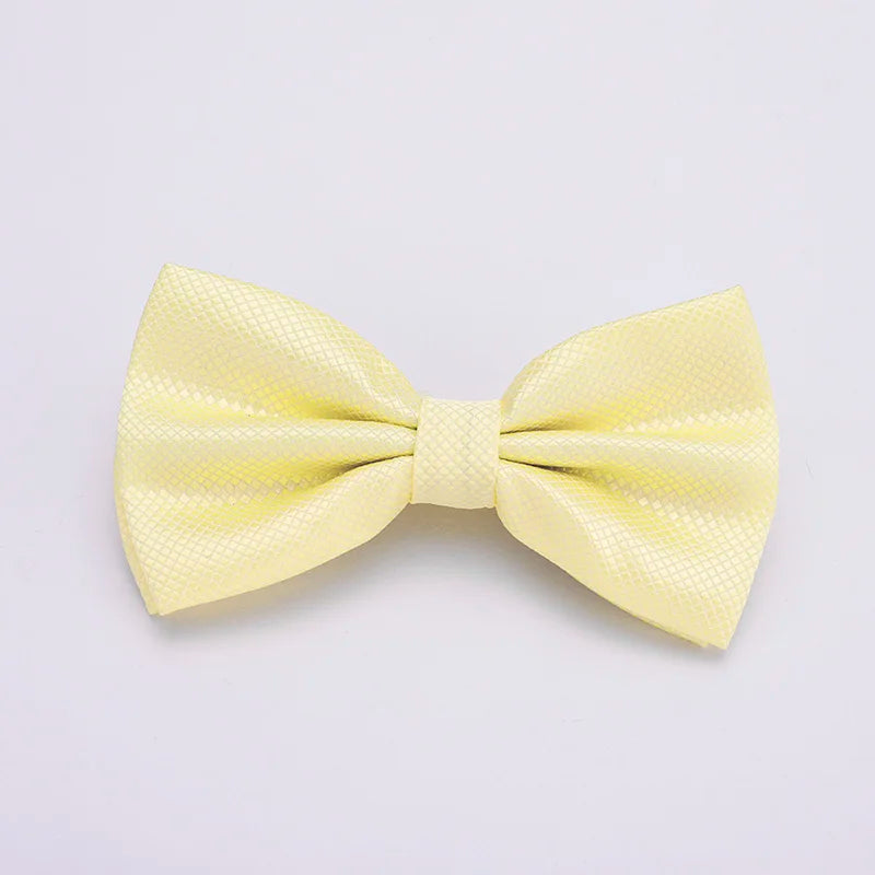 Verstellbare Fliege für Herren & Damen – Mehrfarbige Klassische Fliege | Elegantes Accessoire für Hochzeit, Party & Business Kaufschwan® Hellgelb