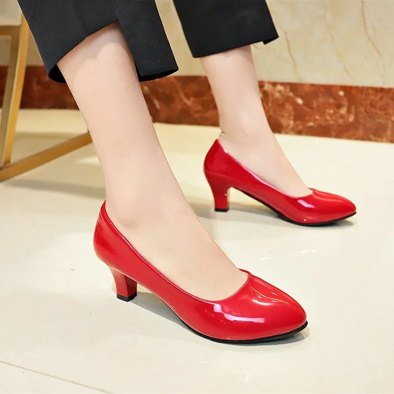 Damen Pumps mit Niedrigem Absatz – Elegante Flache Business-Schuhe | Professionelle Pumps für Büro, Hochzeit & Formelle Anlässe Kaufschwan®