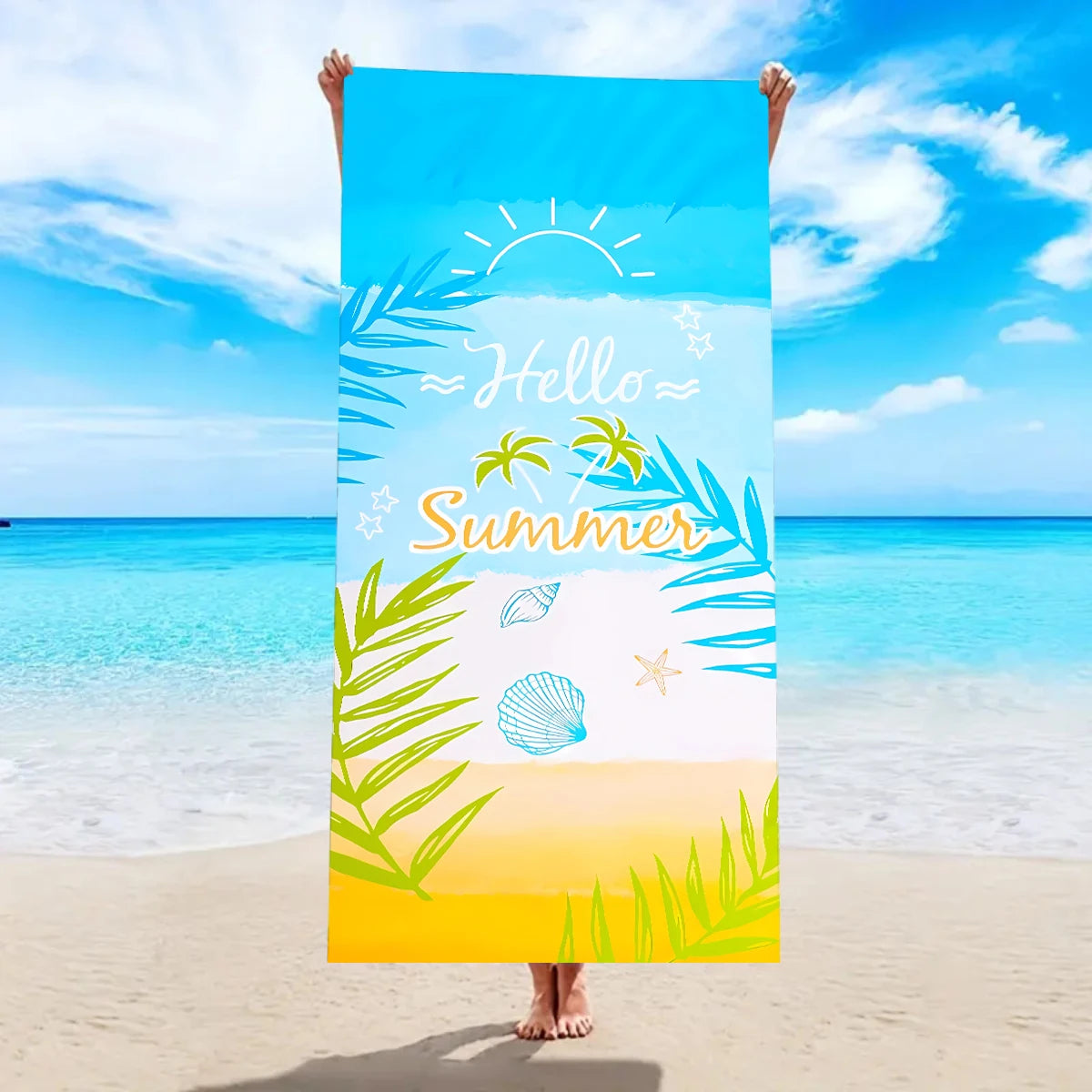 Ultrafeines Mikrofaser Strandtuch – Schnell Trocknend & Saugfähig | Multifunktionales Handtuch für Schwimmen, Yoga, Reisen & Camping