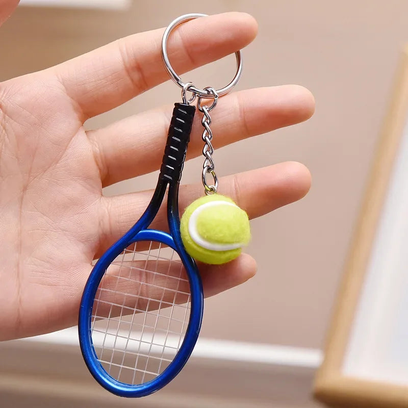 1 Stück Mini Tennis Schläger Schlüsselanhänger – Süßer Sport Schlüsselring | Geschenk für Tennisfans & Sportliebhaber Kaufschwan® Blau