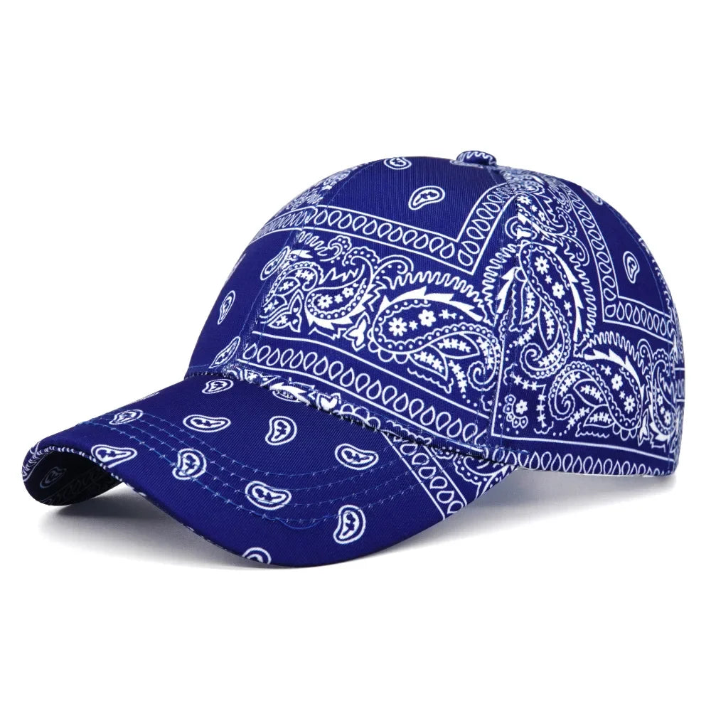 Cashew Blumen Unisex Baseballkappe | Verstellbare Dad Hat für Damen & Herren | Sommer Outdoor Sonnenkappe Hip Hop Trucker Kaufschwan® BQM-A14-Blau Einstellbar