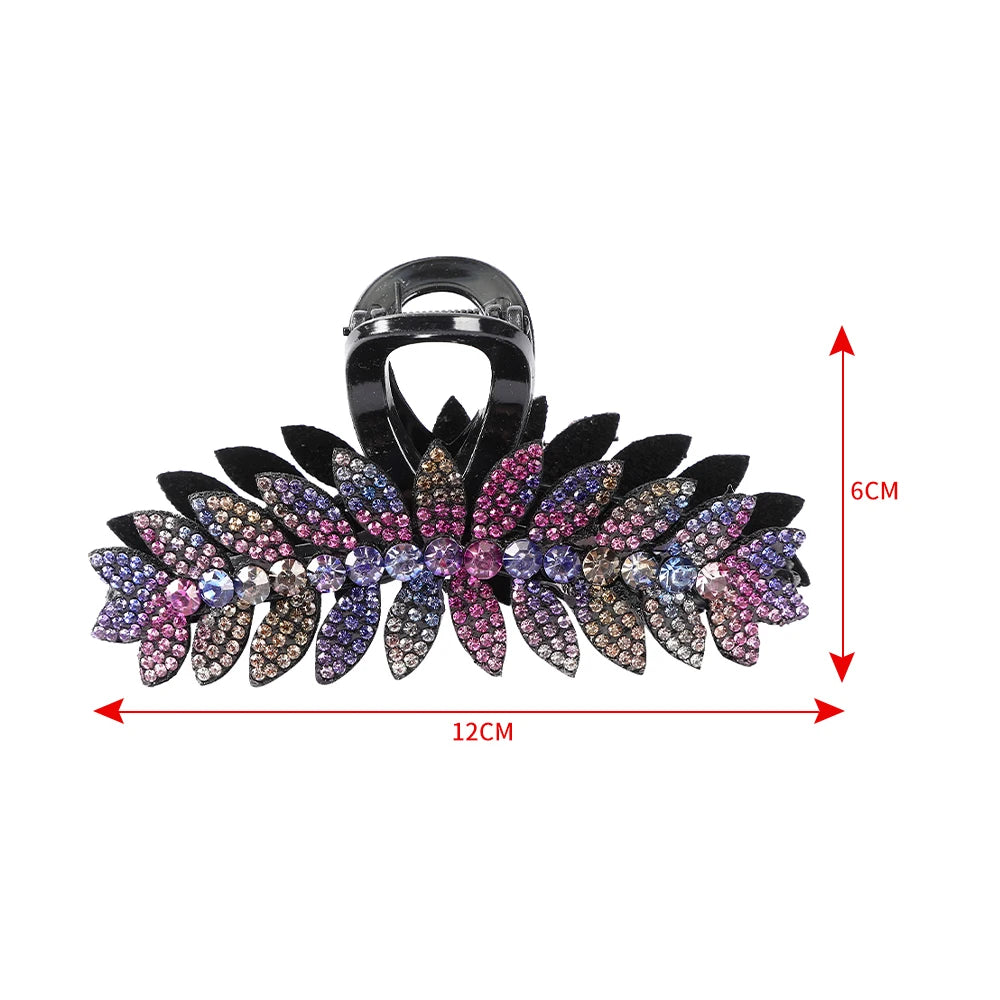 Haarklammer mit Glitzer & Strass – Vintage Herzförmige Kristall-Haarspange für Damen Kaufschwan®