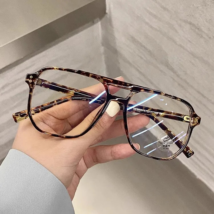 Retro Anti Blue Light Computer Glasses Frame Women Oversized Men Trendy Fashionable Stylish Eyeglasses Classic Spectacles Ouclos Kaufschwan®