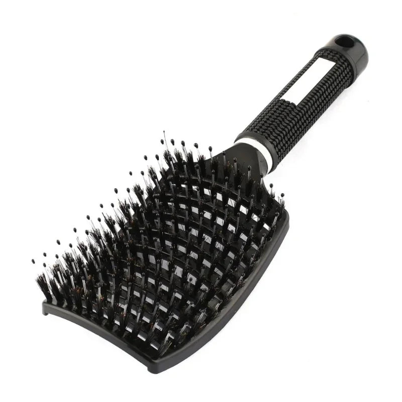 Exfoliating Haarbürste – Borstenkamm für Nasses & Lockiges Haar | Damen Stylingbürste & Perückenpflege