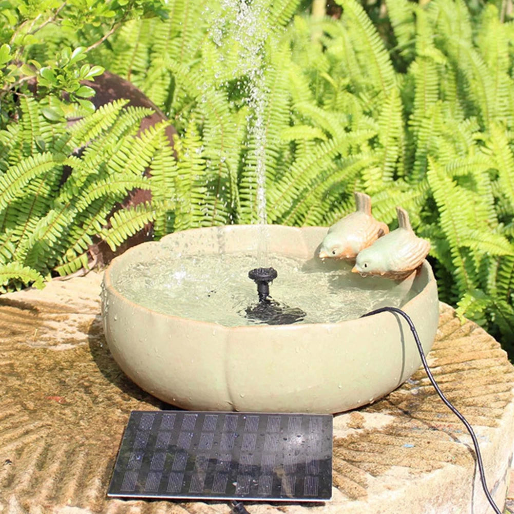 Solar-Wasserbrunnenpumpe mit Düsen – Solar-Teichpumpe Set | Für Garten, Pool, Teich & Aquarium Kaufschwan®