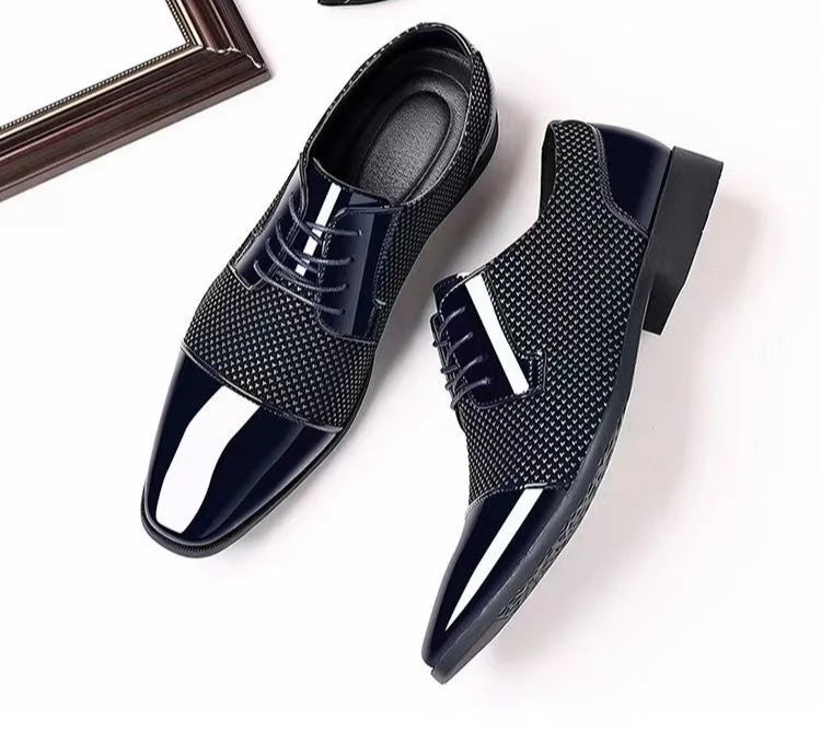 Herren Business-Freizeitschuhe – Atmungsaktive Lederschuhe mit Spitzem Design | Elegante Designer-Schuhe für Sommer & Alltag Kaufschwan®
