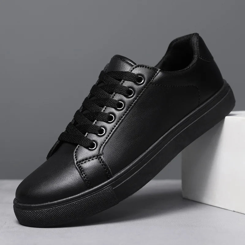 Herren Business Casual Mokassins – Weiche Bequeme Sneaker | Schwarze & Weiße Schuhe für Büro & Freizeit Kaufschwan® Schwarz 39