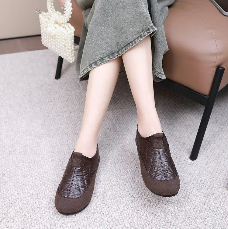 Damen Winter Schneestiefel – Wasserdicht & Rutschfest | Warme Kunstfell Gefütterte Baumwollschuhe im Koreanischen Stil