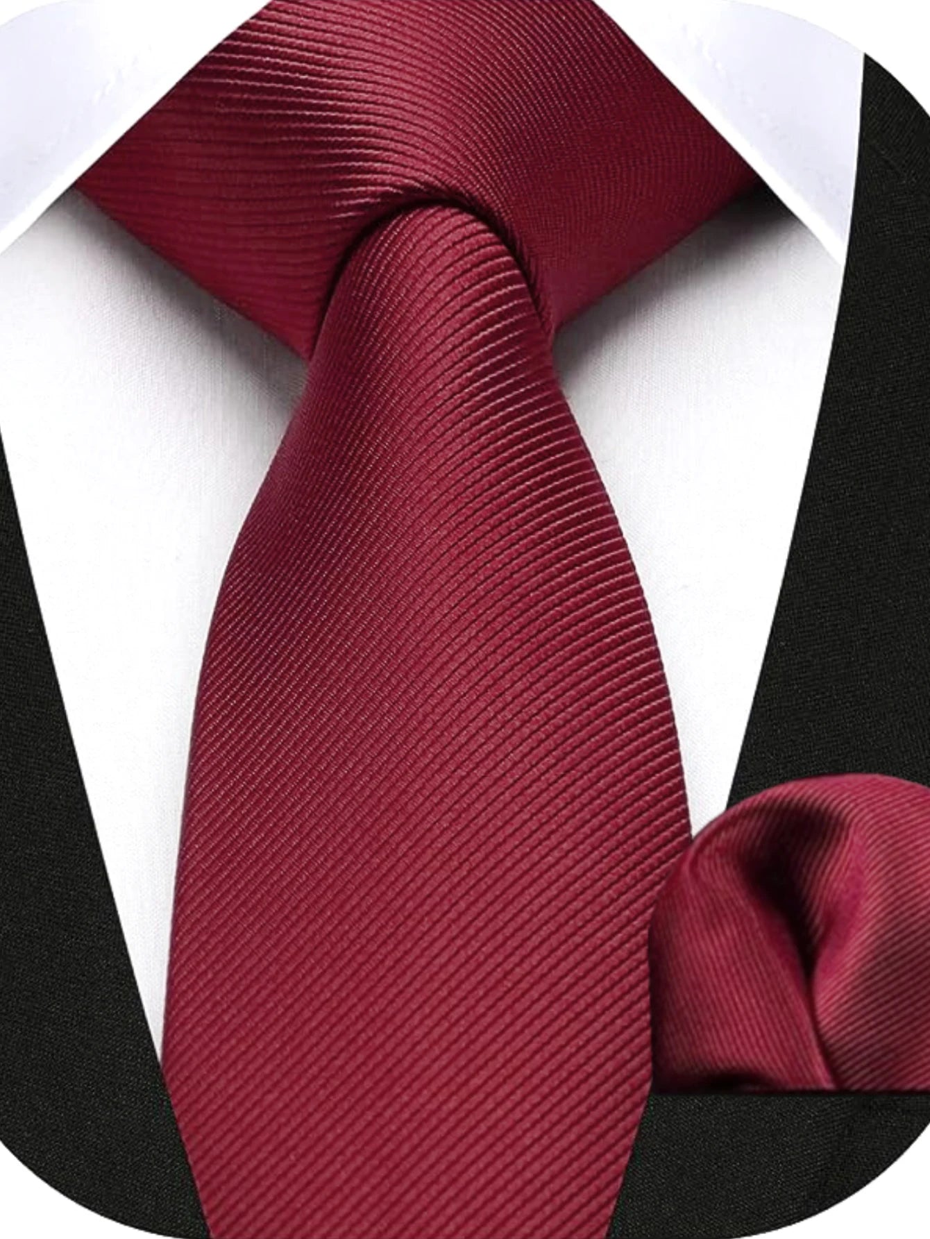Herren Seidenkrawatten-Set – 6 cm Schmale Krawatte mit Passendem Einstecktuch | Elegantes Geschenk für Hochzeit, Business & Formelle Anlässe Kaufschwan®