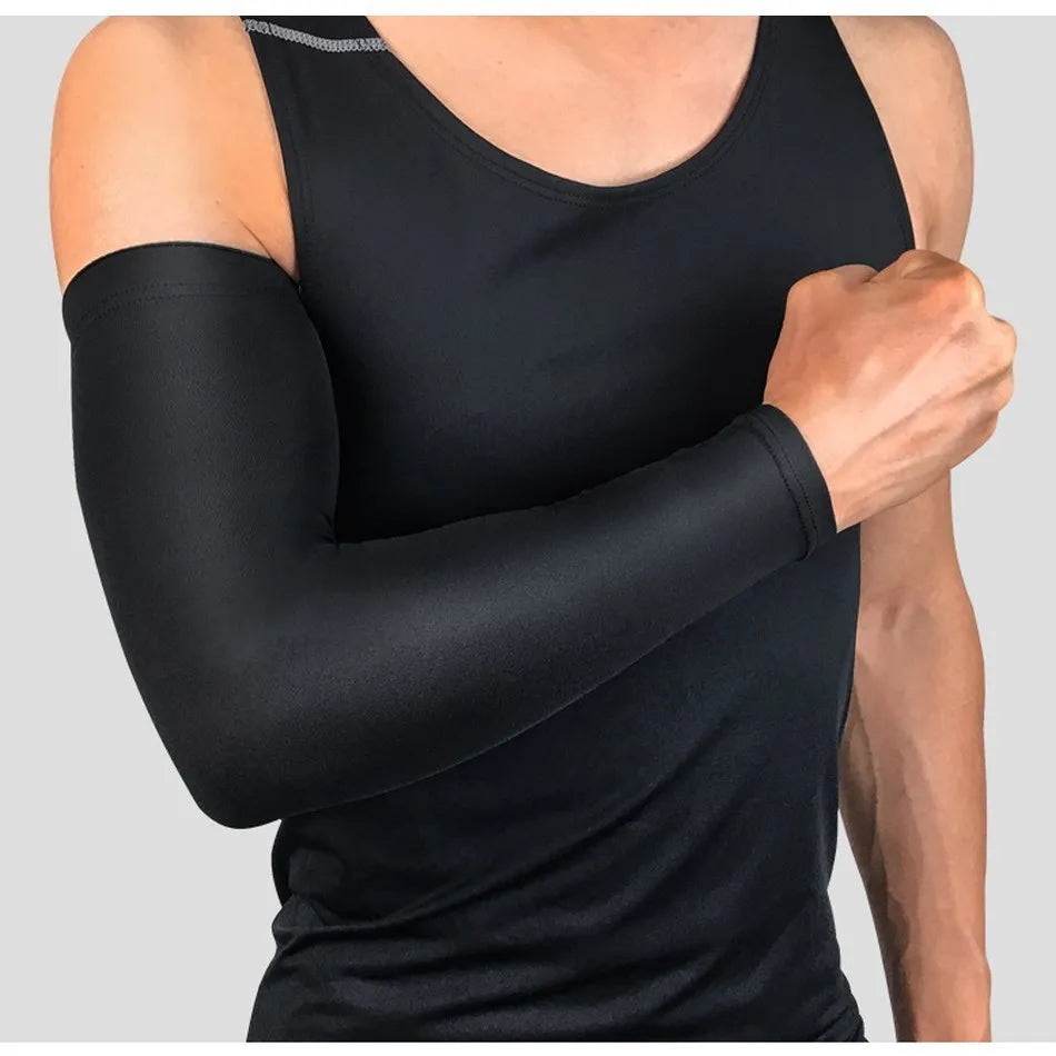 1 Stück Sport Kompressions Armmanschette – UV Schutz Ärmel für Basketball, Laufen, Radfahren & Volleyball Kaufschwan®