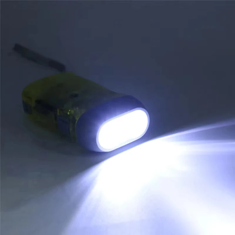 3 Led Hand-Dynamo Taschenlampe – Kurbelbetriebene Wind-Up Lampe | Selbstladende Camping-Leuchte für Outdoor, Zuhause & Notfälle Kaufschwan®