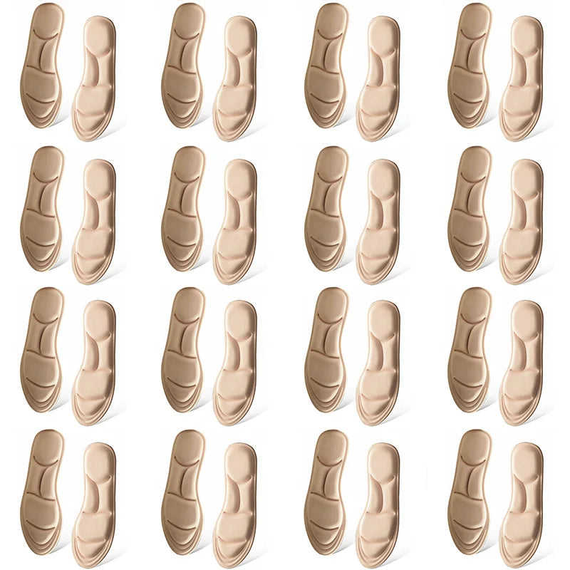 5D Massage Memory Foam Einlegesohlen – Orthopädische Atmungsaktive Schuheinlagen | 1/2/4/16 Paar | Komfort für Sport, Arbeit & Alltag Kaufschwan® 16 Paar-Beige EU35-36
