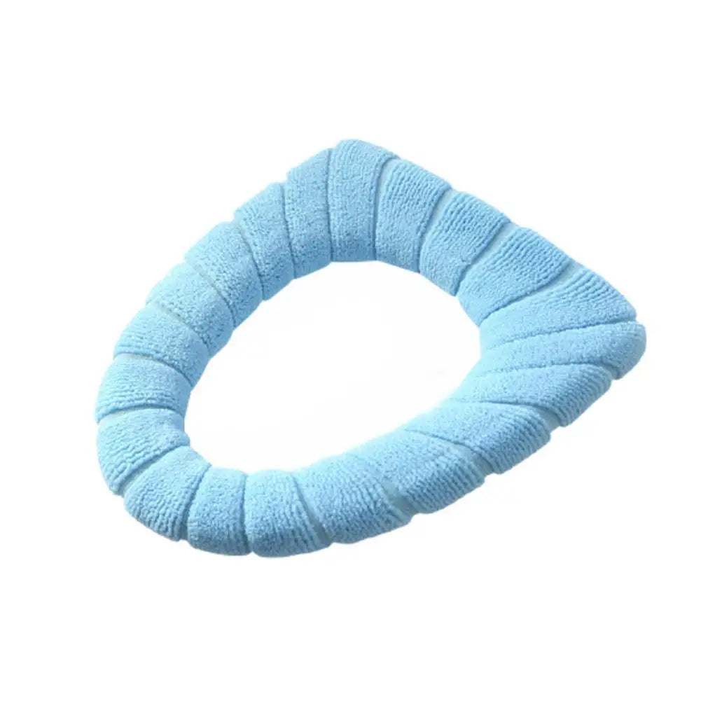 Warme WC-Sitzauflage – Strick-Toilettensitzbezug für Winter | Weiche O-förmige Waschbare Toilettenauflage in Einfarbigem Design (1 Stück) Kaufschwan®