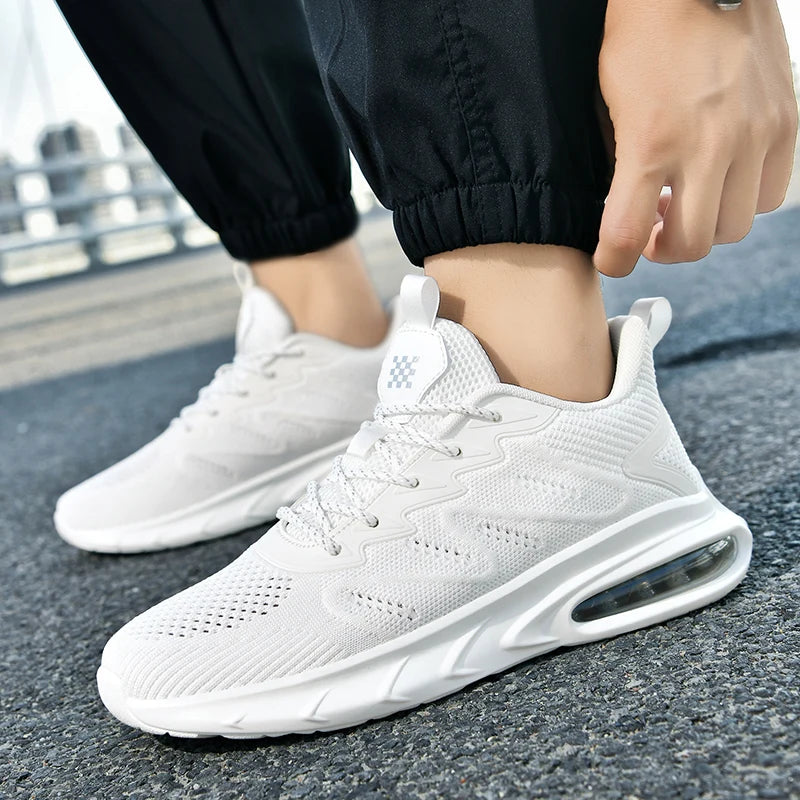 Herren Laufschuhe – Modische Trainingssneaker mit Dämpfung | Atmungsaktive Mesh Sportschuhe für Laufen, Gehen & Rennen Kaufschwan®