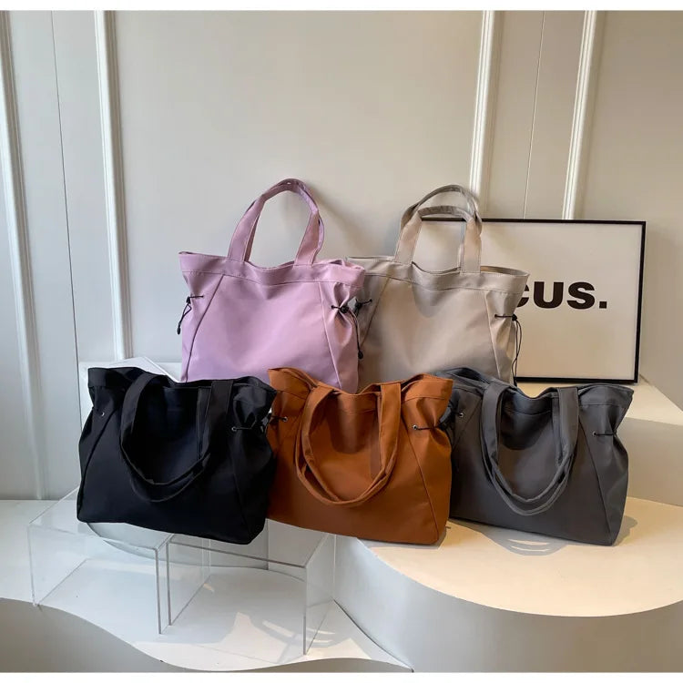 Casual Fashion Tote Bag mit Großer Kapazität – Damen Schultertasche für Reisen & Alltag | Ästhetische Handtasche mit Kordelzug Kaufschwan®