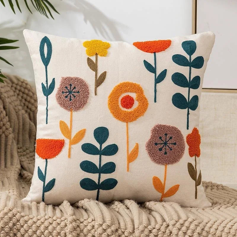 Tulpen-Kissen | Niedliches Rosa Kürbis-Kissen | Sofa-, Bett- & Dekokissen Kaufschwan® Blumen und Pflanzen