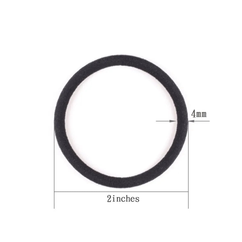 10/50 Stück 4mm Haarschonende Elastische Haargummis | Mixfarben & Schwarz Pferdeschwanzhalter für Damen, Herren, Mädchen & Jungen | Großpackung Kaufschwan®