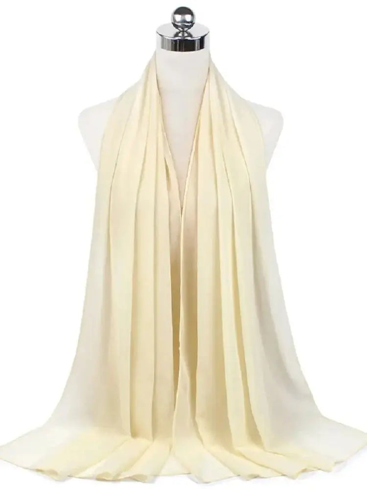 Damen Hijab aus Chiffon – Sofort Tragbares Kopftuch | Einfarbiger Instant Hijab Schal, Arabischer Wrap & Islamischer Schal