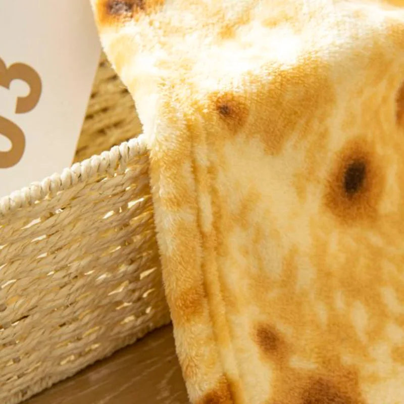 Weiche & Warme Mexikanische Tortilla Flanell Decke – Runde Kuscheldecke für Sofa, Bett, Büro, Reisen & Camping Kaufschwan®
