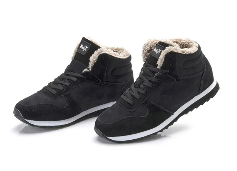 Warme Herren Winterstiefel mit Plüschfutter – Wasserdichte Schneestiefel in Übergrößen | Bequeme Herren Winter-Sneaker & Stiefeletten Kaufschwan®