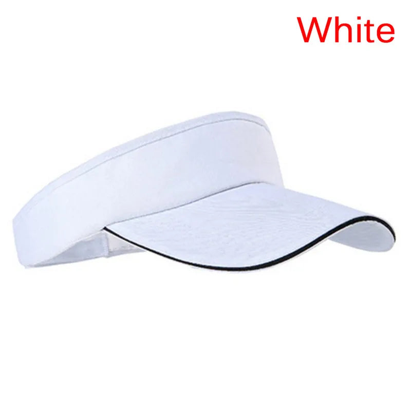 Tennis Visor Kappe für Damen & Herren – Verstellbare Sport Sonnenkappe | Leichte Lauf-, Strand- & Outdoor Tennis Mütze Kaufschwan® Weiß