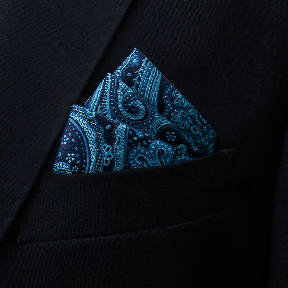 Neues Stil Herren Einstecktuch – Schwarzes Taschentuch Anzug Accessoire für Hochzeit, Party & Geburtstagsgeschenk